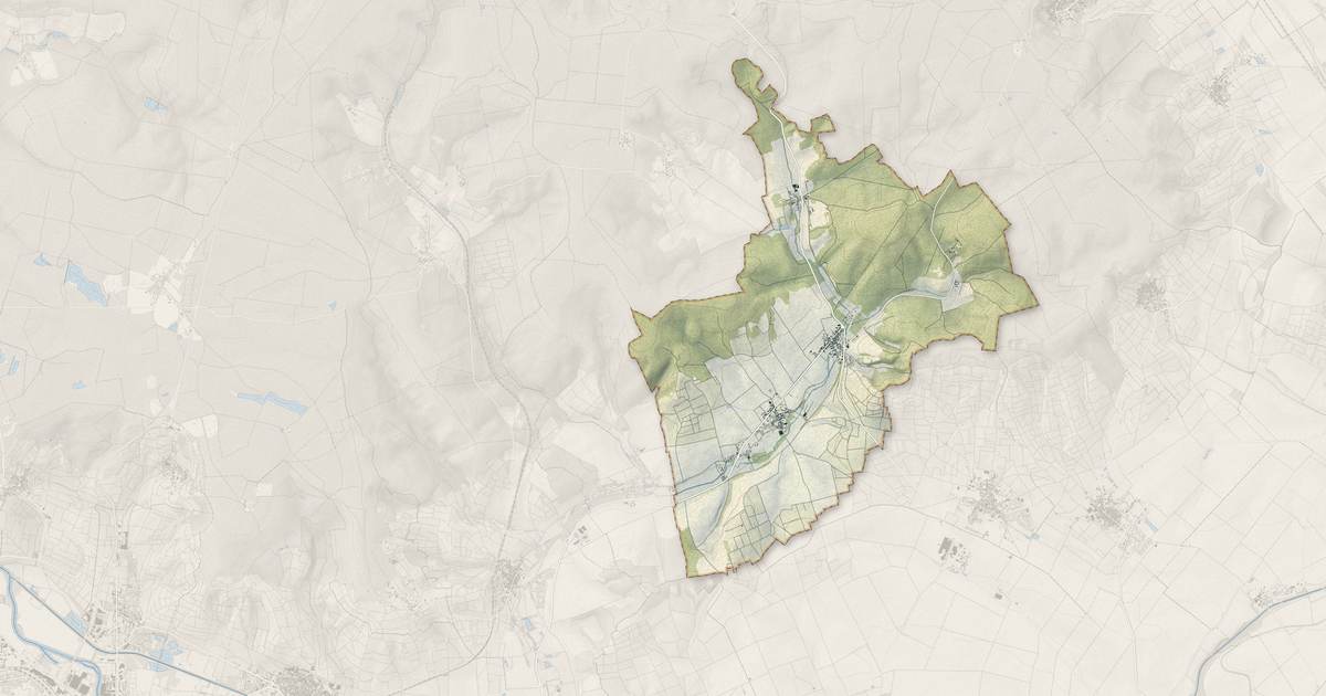 Portrait cartographique de Val de Livre : relief, eau, forêts, bâti et voies, calculés à partir des données de l'IGN