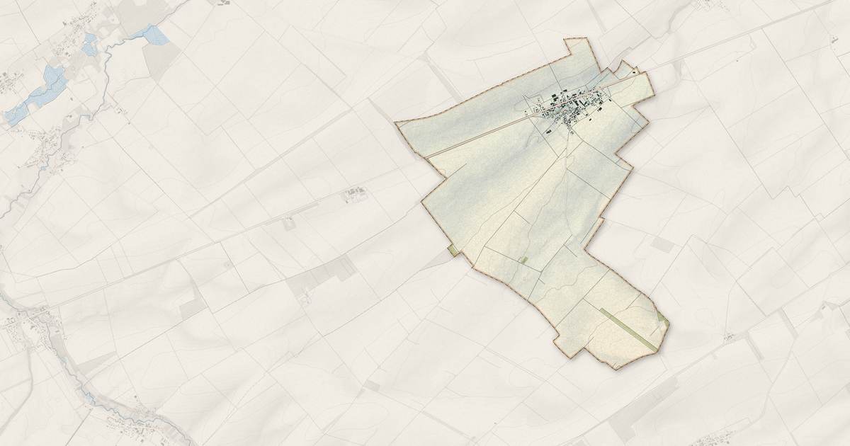 Portrait cartographique de Thibie : relief, eau, forêts, bâti et voies, calculés à partir des données de l'IGN