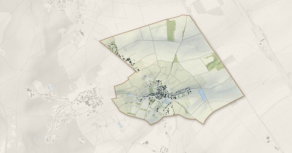 Portrait cartographique de Thil : relief, eau, forêts, bâti et voies, calculés à partir des données de l'IGN
