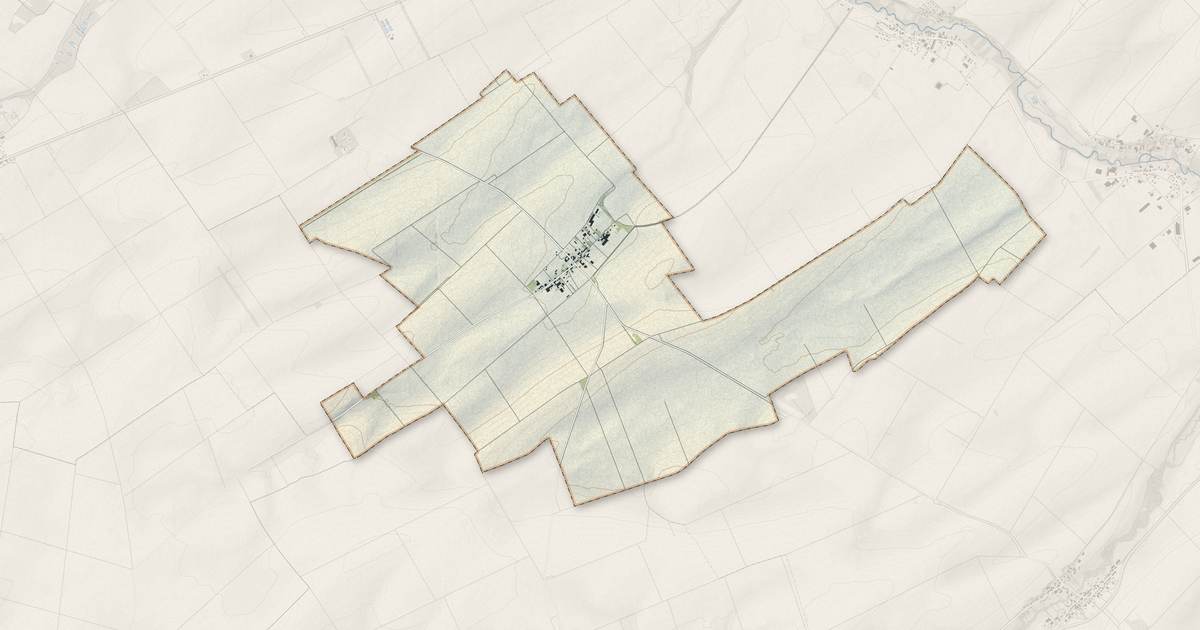 Portrait cartographique de Trécon : relief, eau, forêts, bâti et voies, calculés à partir des données de l'IGN