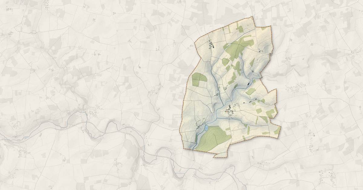Portrait cartographique de Tréfols : relief, eau, forêts, bâti et voies, calculés à partir des données de l'IGN
