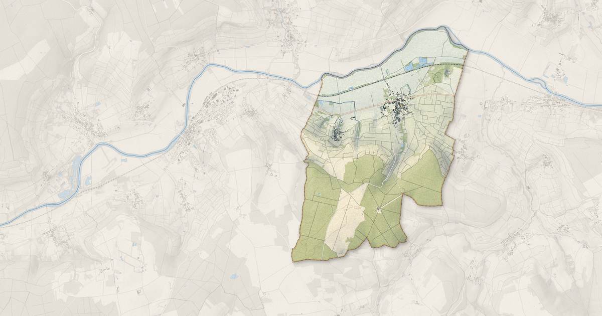 Portrait cartographique de Troissy : relief, eau, forêts, bâti et voies, calculés à partir des données de l'IGN