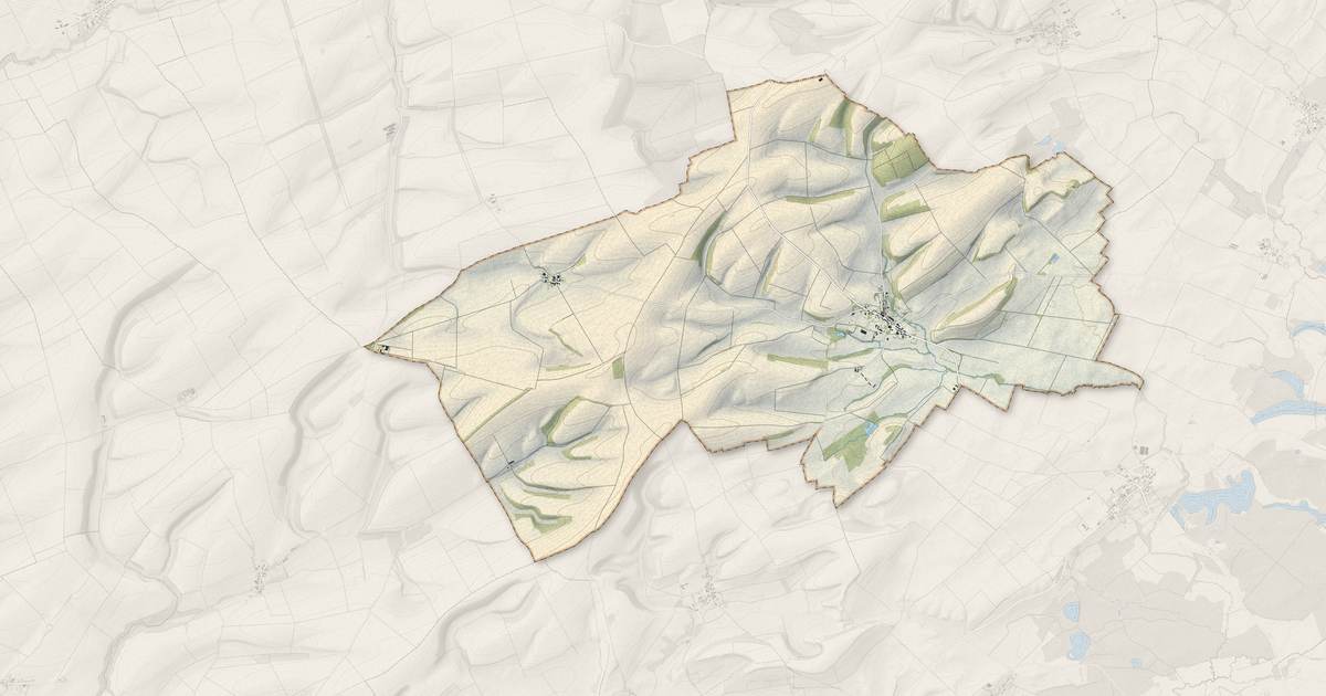 Portrait cartographique de Vanault-le-Châtel : relief, eau, forêts, bâti et voies, calculés à partir des données de l'IGN