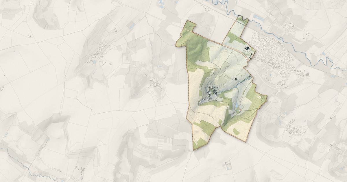 Portrait cartographique de Vandeuil : relief, eau, forêts, bâti et voies, calculés à partir des données de l'IGN