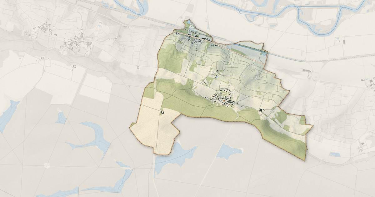 Portrait cartographique de Vauciennes : relief, eau, forêts, bâti et voies, calculés à partir des données de l'IGN