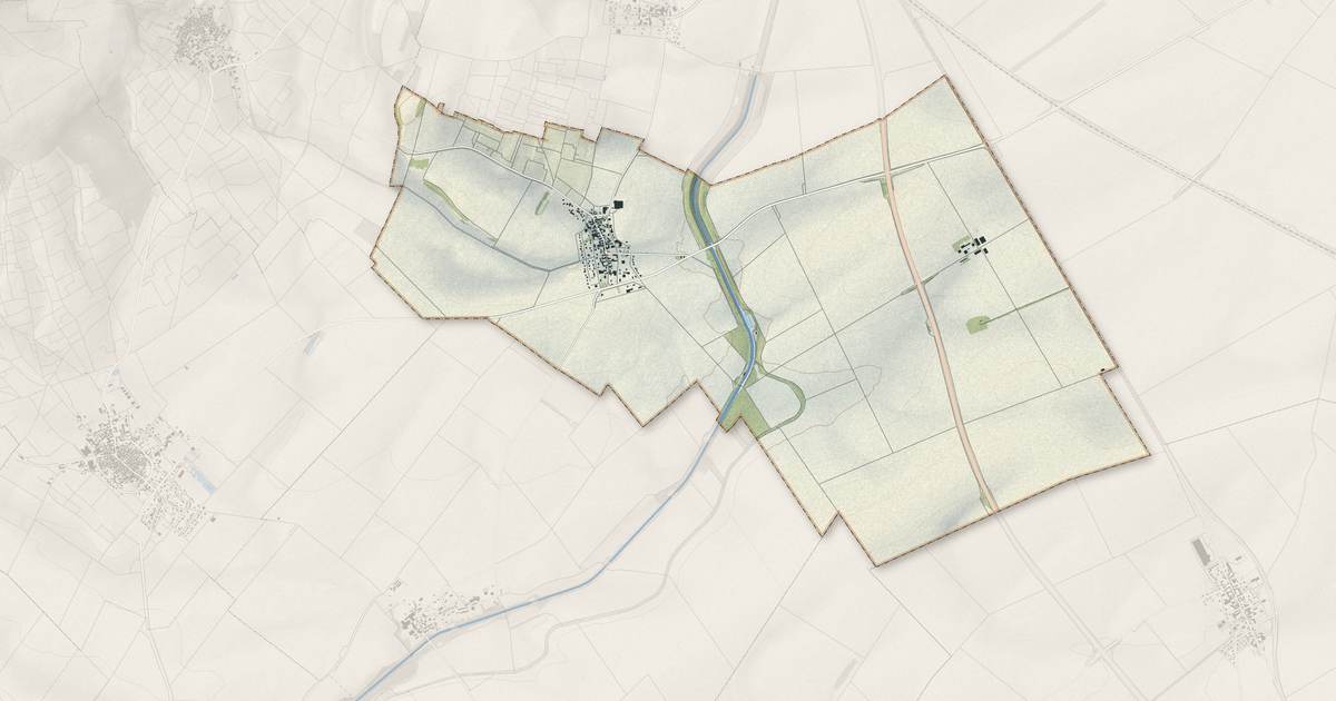 Portrait cartographique de Vaudemange : relief, eau, forêts, bâti et voies, calculés à partir des données de l'IGN