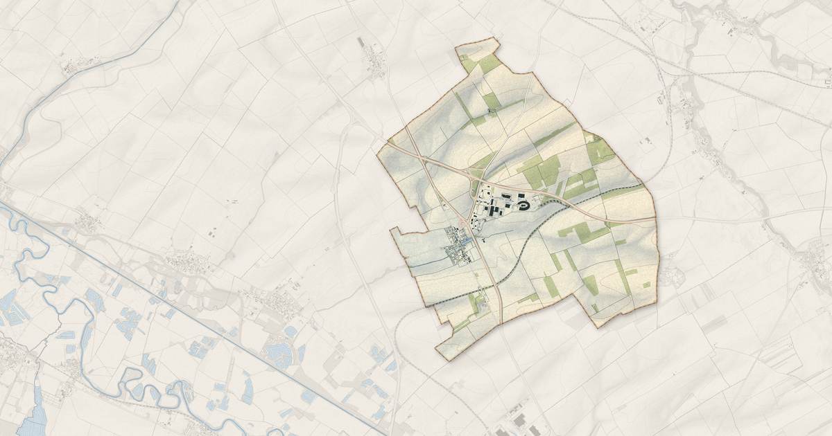 Portrait cartographique de La Veuve : relief, eau, forêts, bâti et voies, calculés à partir des données de l'IGN
