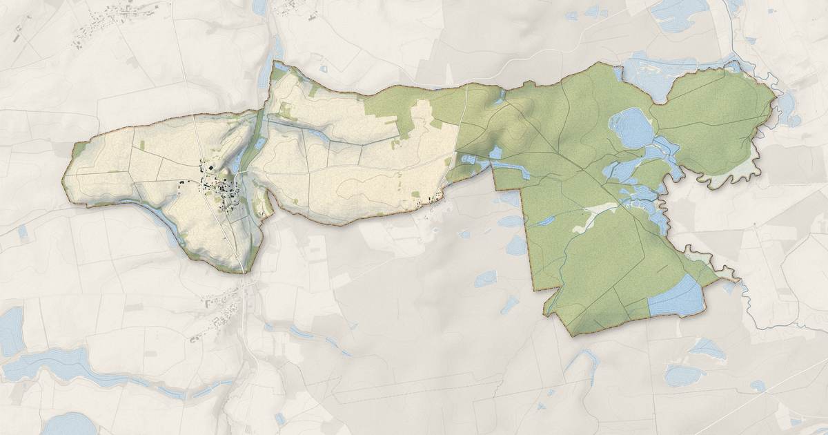 Portrait cartographique de Le Vieil-Dampierre : relief, eau, forêts, bâti et voies, calculés à partir des données de l'IGN