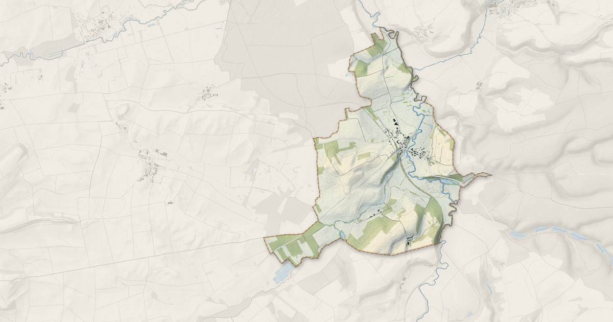 Portrait cartographique de Vienne-la-Ville : relief, eau, forêts, bâti et voies, calculés à partir des données de l'IGN