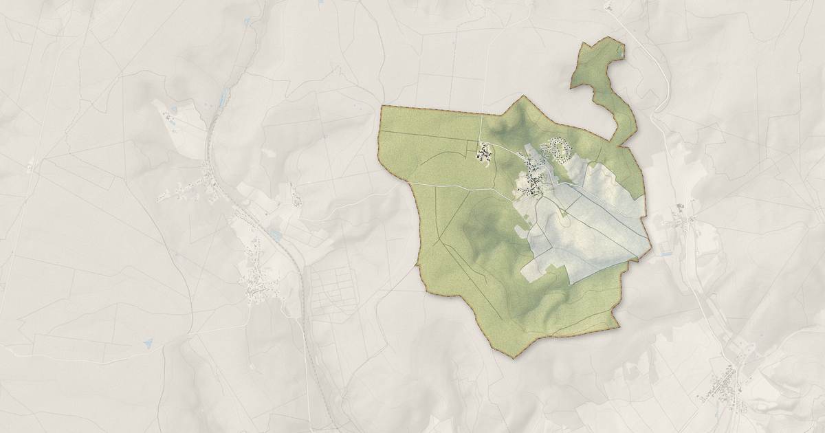 Portrait cartographique de Ville-en-Selve : relief, eau, forêts, bâti et voies, calculés à partir des données de l'IGN