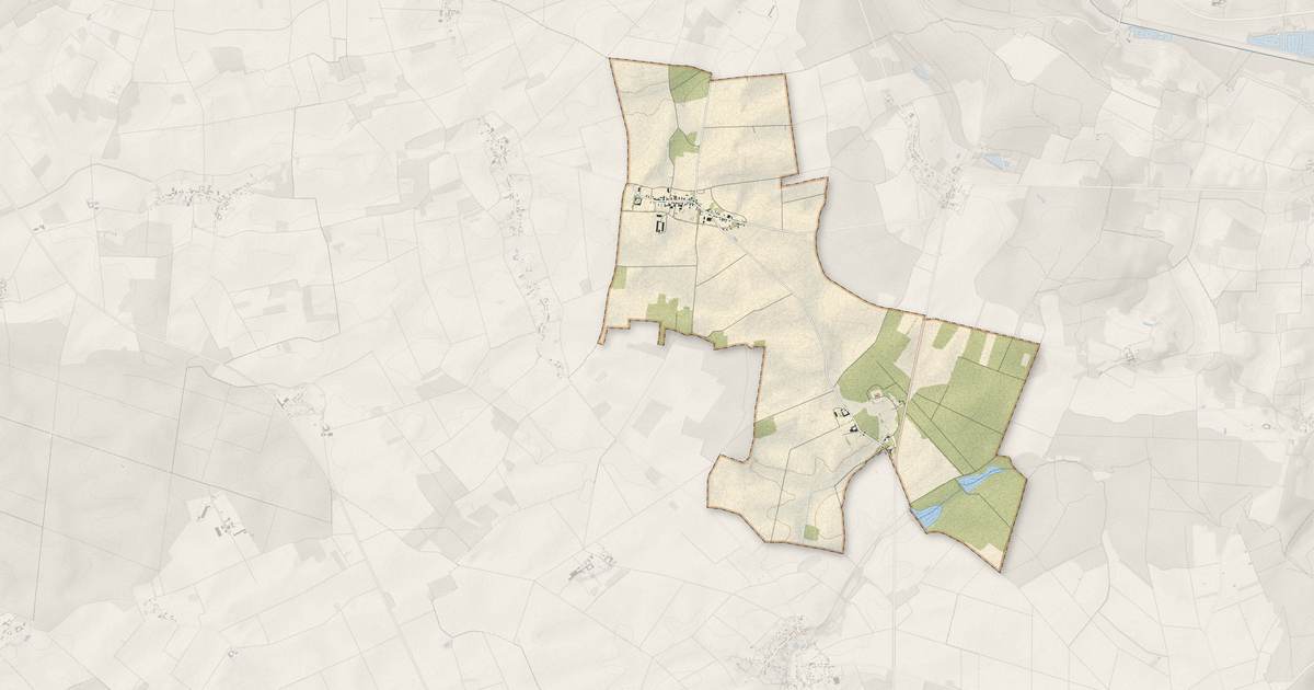 Portrait cartographique de La Villeneuve-lès-Charleville : relief, eau, forêts, bâti et voies, calculés à partir des données de l'IGN