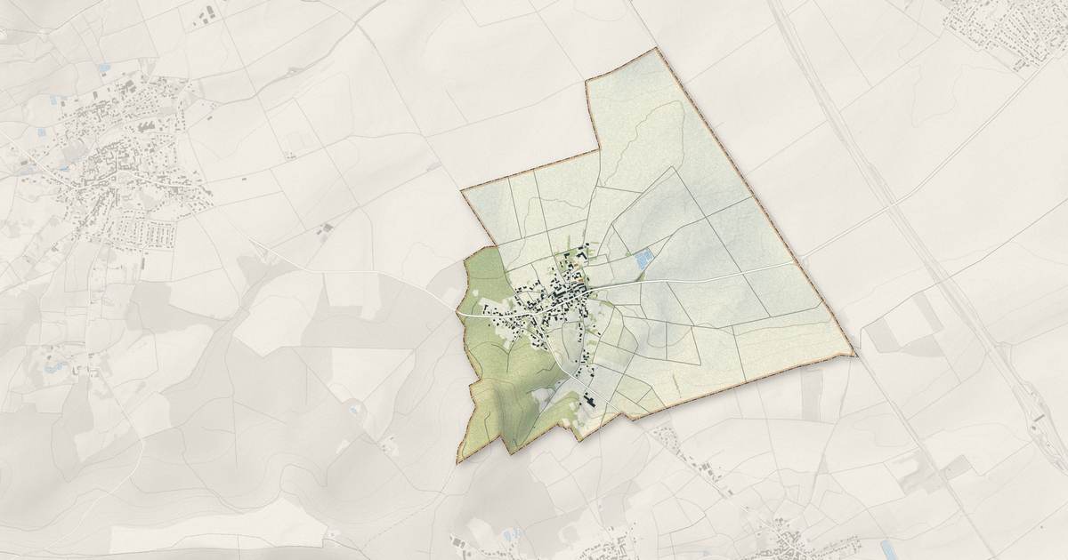 Portrait cartographique de Villers-Franqueux : relief, eau, forêts, bâti et voies, calculés à partir des données de l'IGN