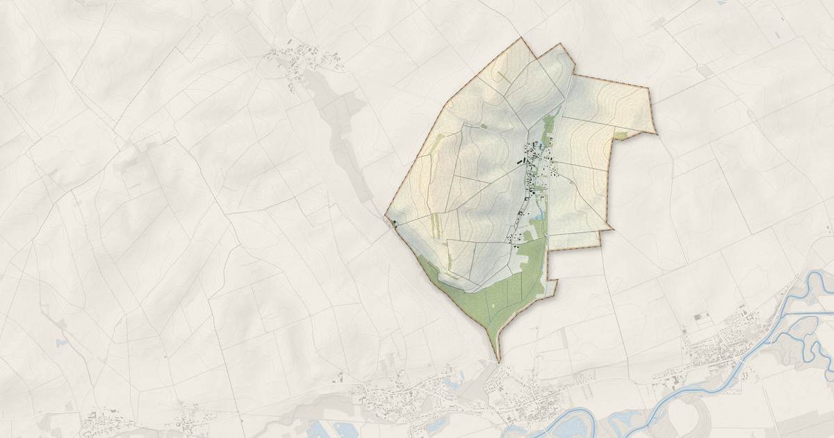 Portrait cartographique de Villiers-aux-Corneilles : relief, eau, forêts, bâti et voies, calculés à partir des données de l'IGN