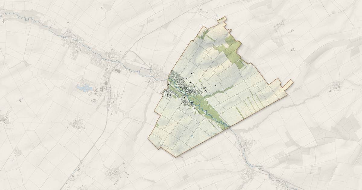 Portrait cartographique de Warmeriville : relief, eau, forêts, bâti et voies, calculés à partir des données de l'IGN