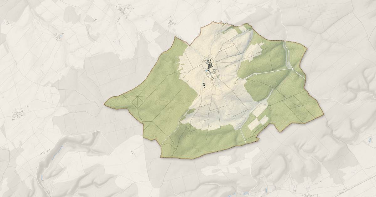 Portrait cartographique de Aillianville : relief, eau, forêts, bâti et voies, calculés à partir des données de l'IGN