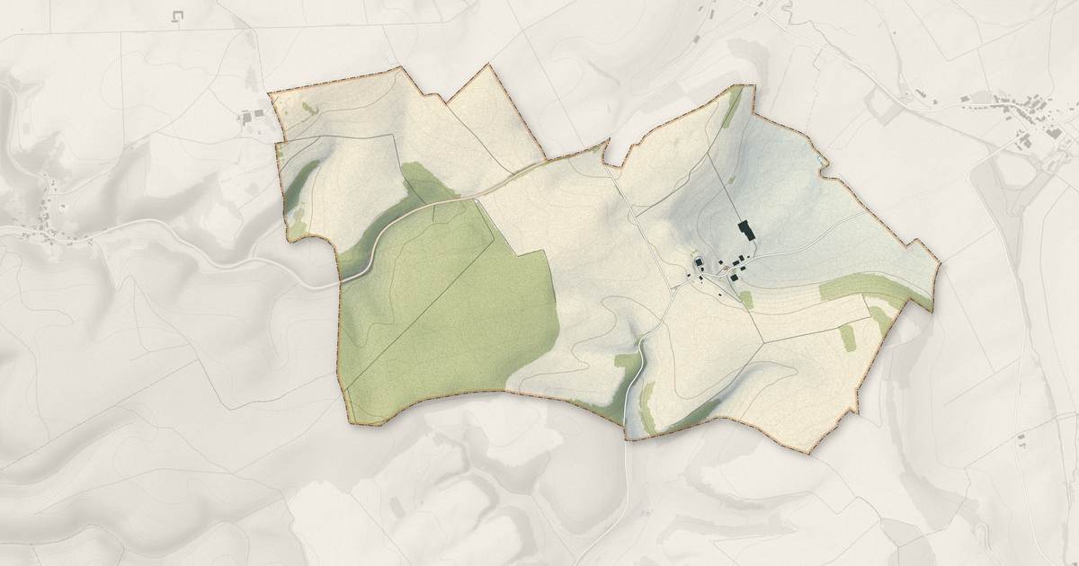 Portrait cartographique de Aingoulaincourt : relief, eau, forêts, bâti et voies, calculés à partir des données de l'IGN