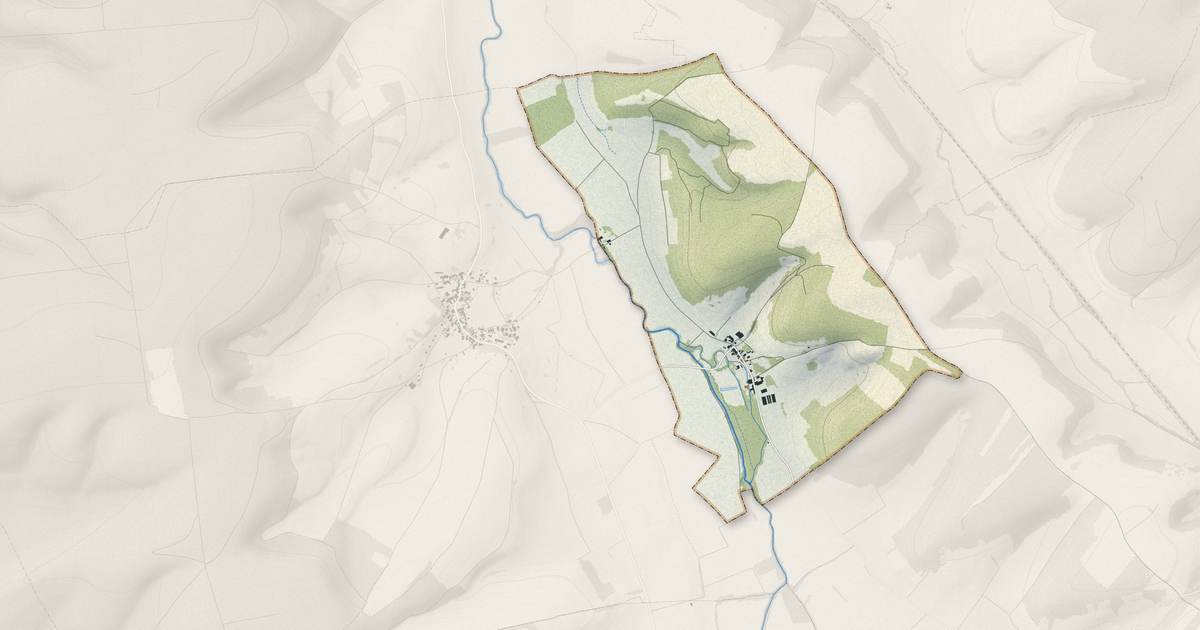 Portrait cartographique de Aizanville : relief, eau, forêts, bâti et voies, calculés à partir des données de l'IGN