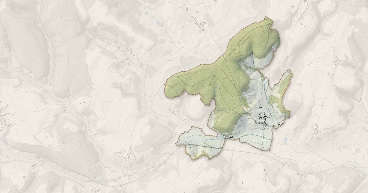 Portrait cartographique de Anrosey : relief, eau, forêts, bâti et voies, calculés à partir des données de l'IGN
