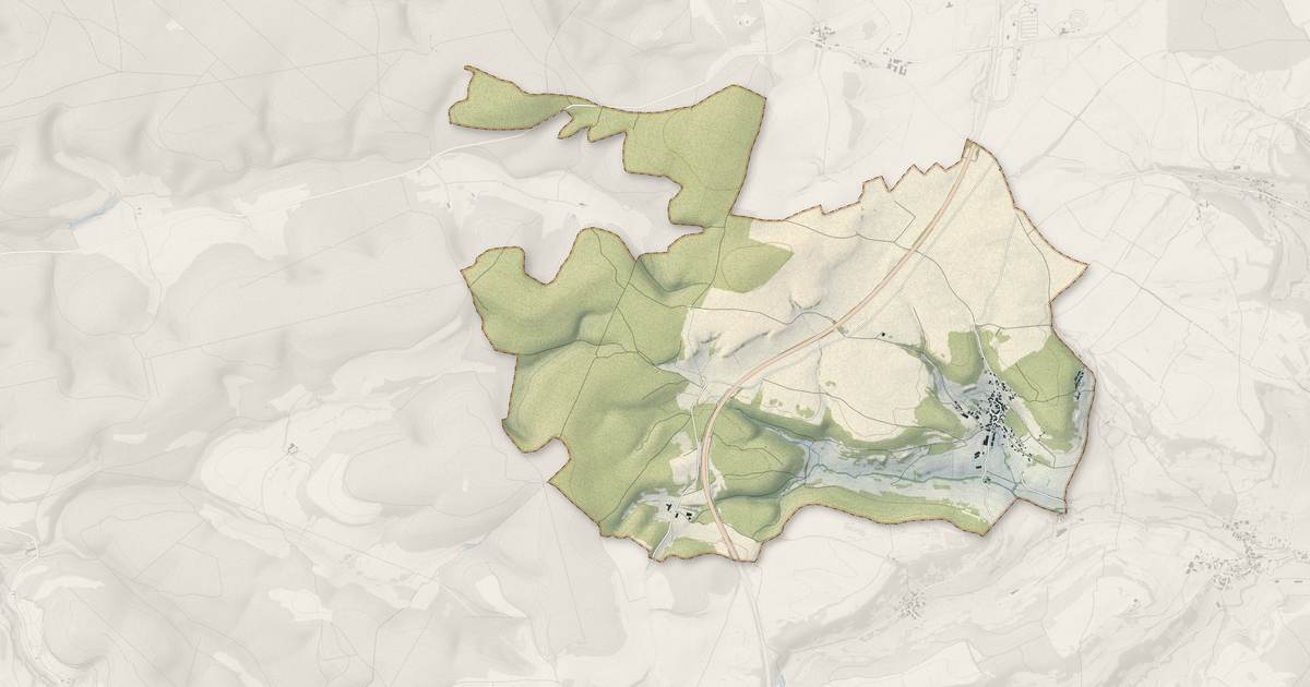 Portrait cartographique de Aprey : relief, eau, forêts, bâti et voies, calculés à partir des données de l'IGN