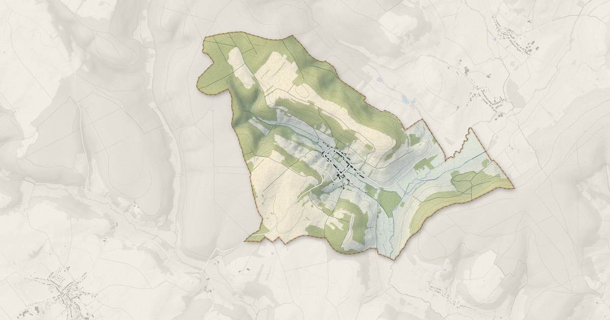 Portrait cartographique de Arbigny-sous-Varennes : relief, eau, forêts, bâti et voies, calculés à partir des données de l'IGN