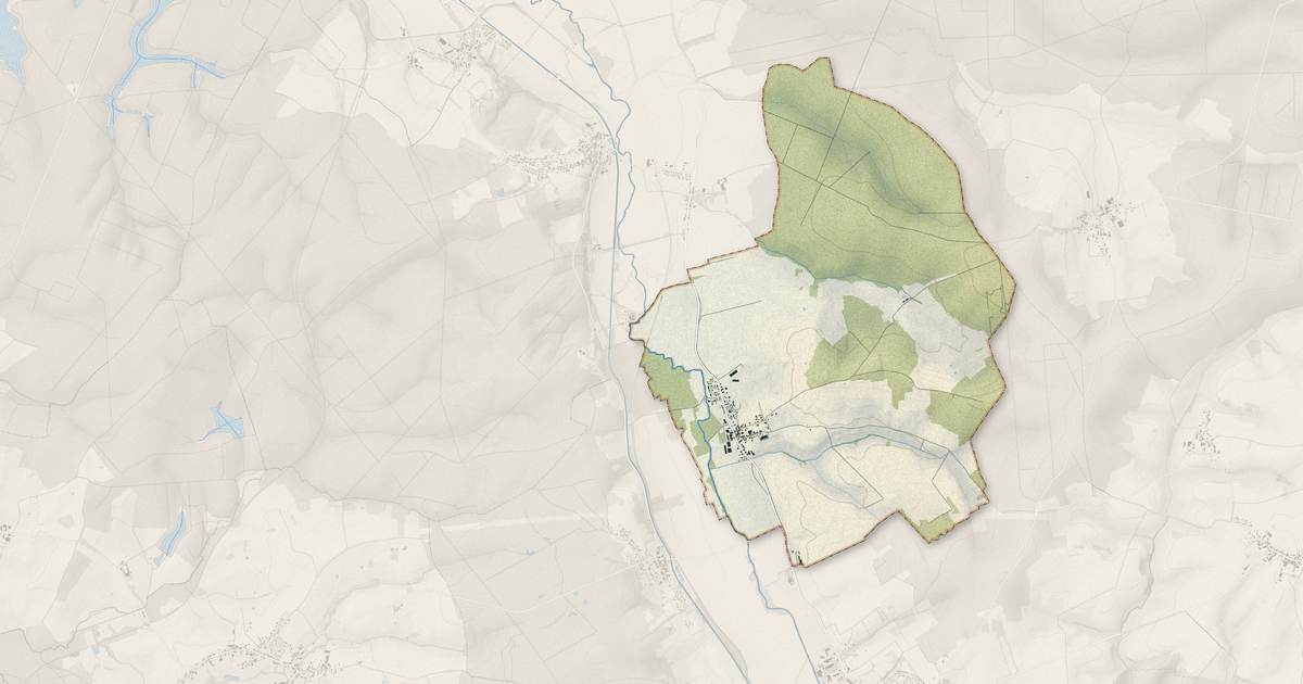 Portrait cartographique de Attancourt : relief, eau, forêts, bâti et voies, calculés à partir des données de l'IGN
