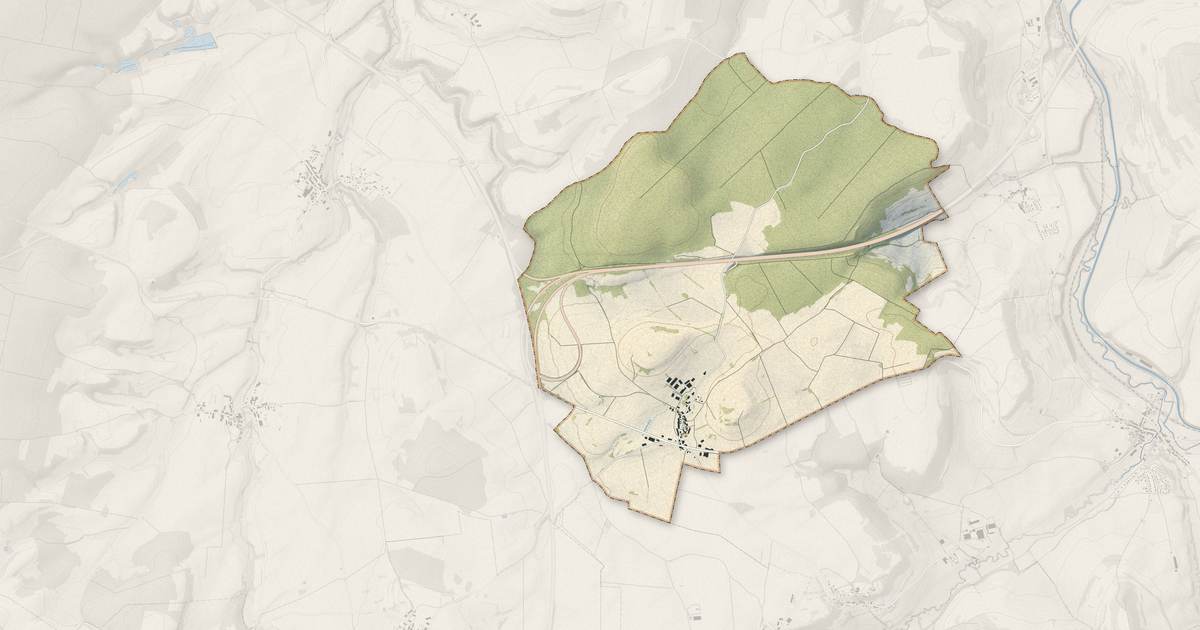 Portrait cartographique de Beauchemin : relief, eau, forêts, bâti et voies, calculés à partir des données de l'IGN