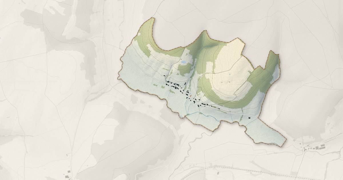 Portrait cartographique de Bize : relief, eau, forêts, bâti et voies, calculés à partir des données de l'IGN