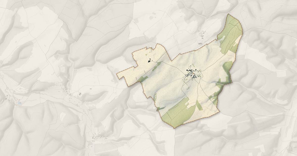 Portrait cartographique de Blécourt : relief, eau, forêts, bâti et voies, calculés à partir des données de l'IGN