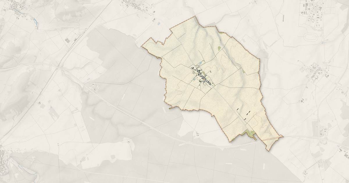 Portrait cartographique de Blessonville : relief, eau, forêts, bâti et voies, calculés à partir des données de l'IGN
