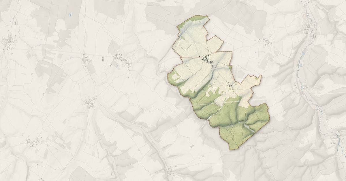 Portrait cartographique de Blumeray : relief, eau, forêts, bâti et voies, calculés à partir des données de l'IGN