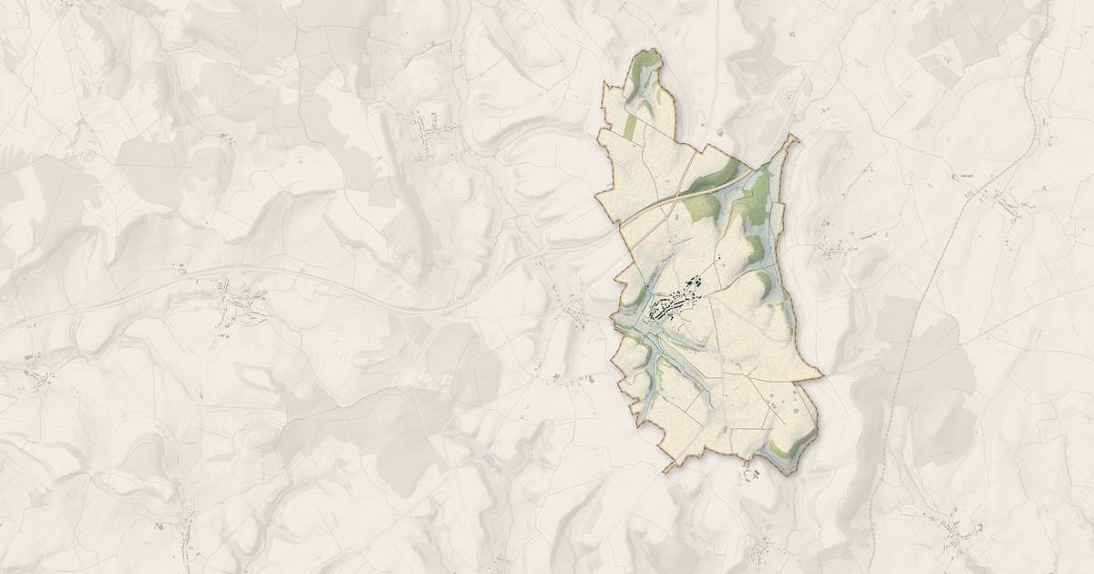 Portrait cartographique de Bonnecourt : relief, eau, forêts, bâti et voies, calculés à partir des données de l'IGN