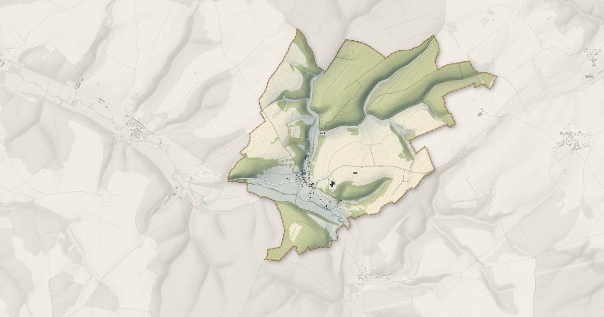 Portrait cartographique de Brachay : relief, eau, forêts, bâti et voies, calculés à partir des données de l'IGN
