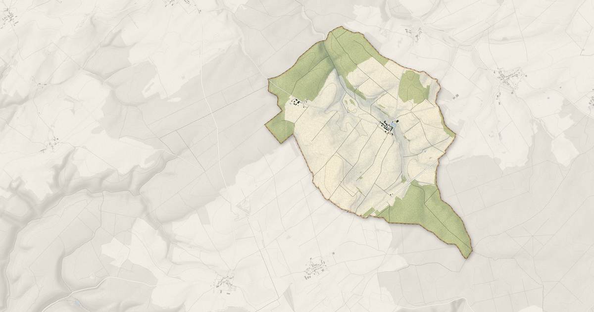 Portrait cartographique de Chambroncourt : relief, eau, forêts, bâti et voies, calculés à partir des données de l'IGN