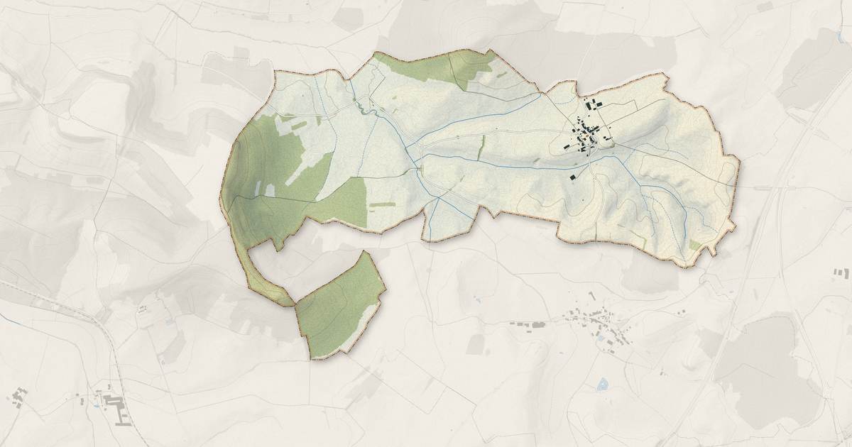 Portrait cartographique de Champigneulles-en-Bassigny : relief, eau, forêts, bâti et voies, calculés à partir des données de l'IGN