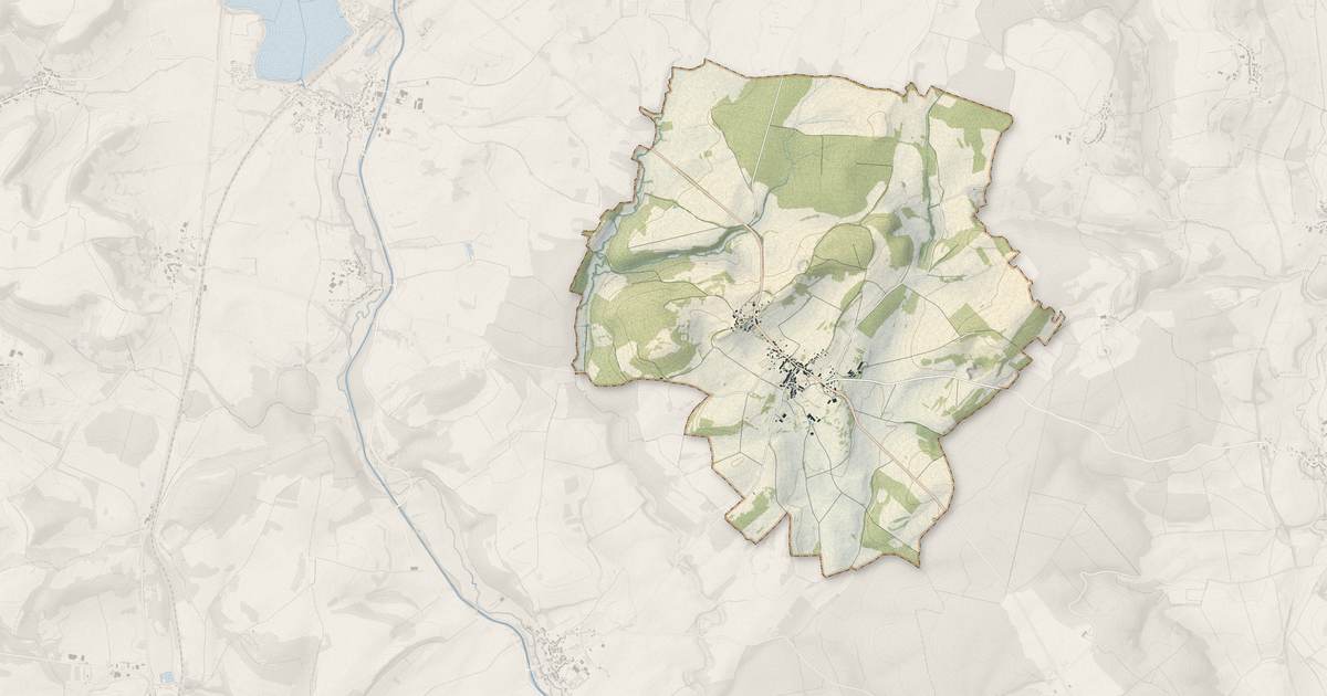 Portrait cartographique de Chassigny : relief, eau, forêts, bâti et voies, calculés à partir des données de l'IGN