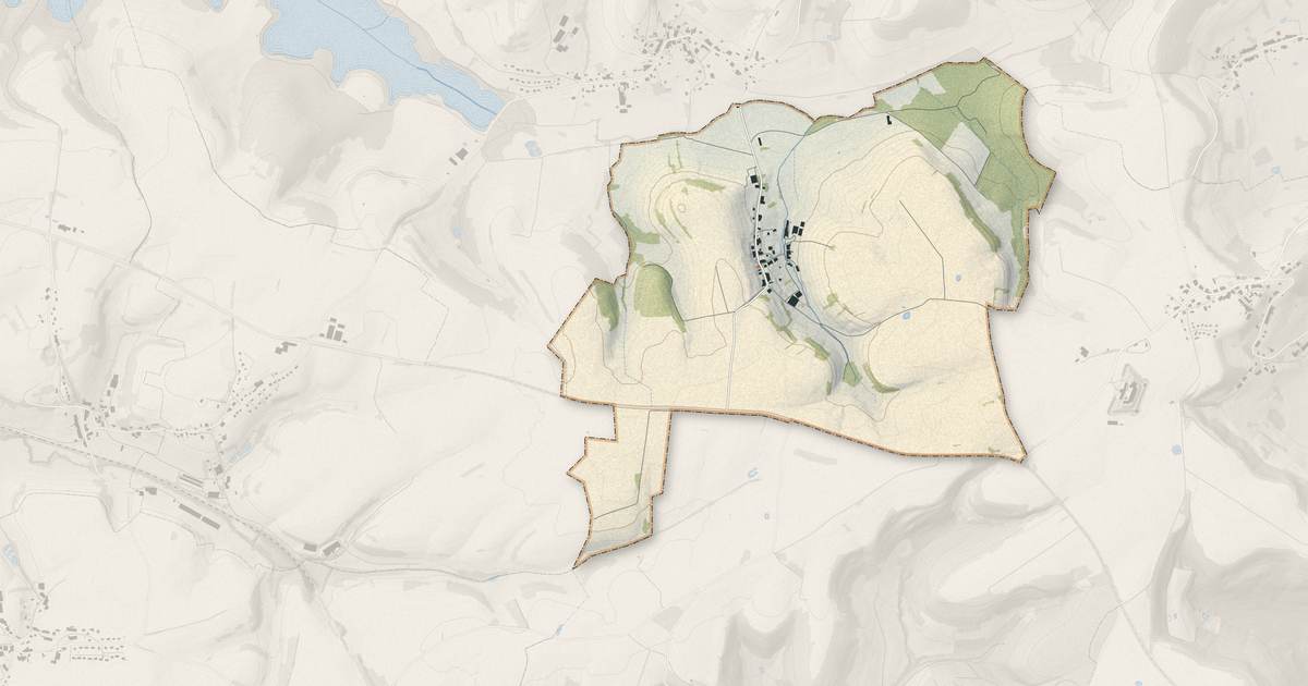Portrait cartographique de Chatenay-Vaudin : relief, eau, forêts, bâti et voies, calculés à partir des données de l'IGN