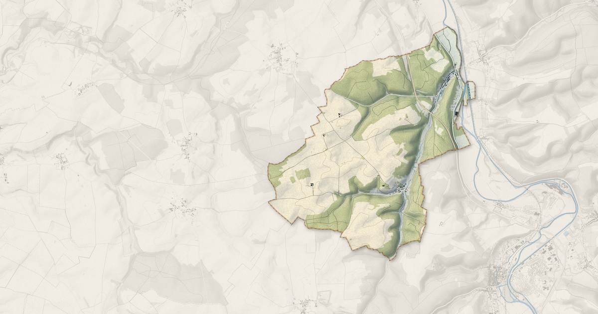 Portrait cartographique de Chatonrupt-Sommermont : relief, eau, forêts, bâti et voies, calculés à partir des données de l'IGN