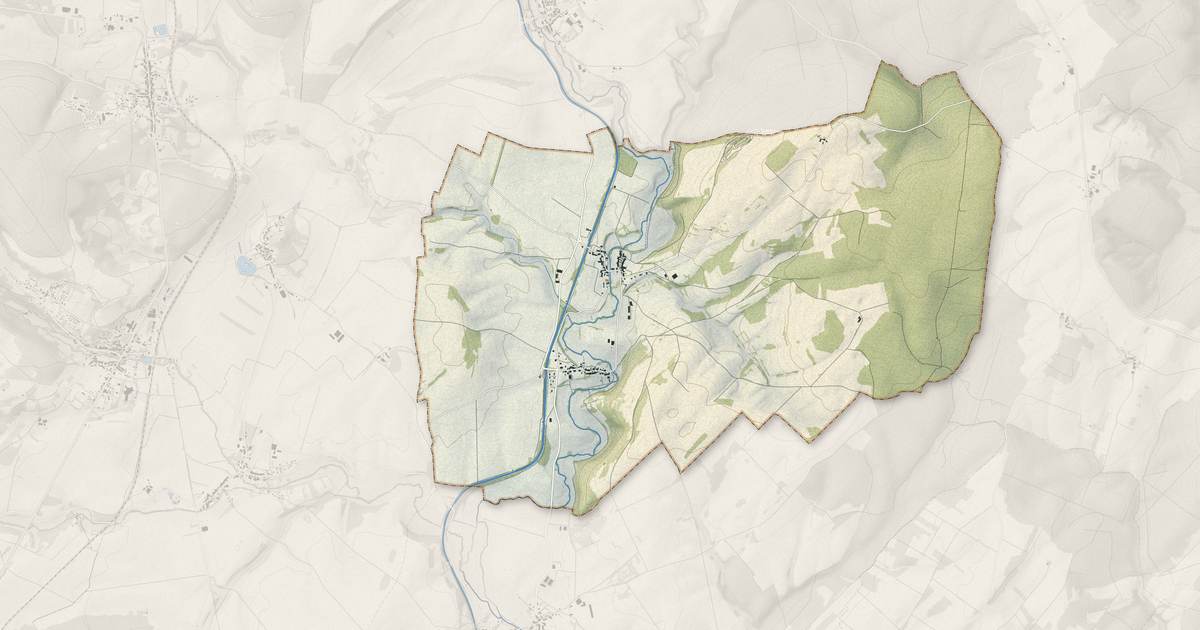 Portrait cartographique de Choilley-Dardenay : relief, eau, forêts, bâti et voies, calculés à partir des données de l'IGN
