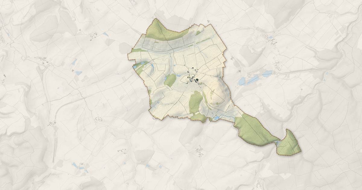 Portrait cartographique de Cirfontaines-en-Ornois : relief, eau, forêts, bâti et voies, calculés à partir des données de l'IGN