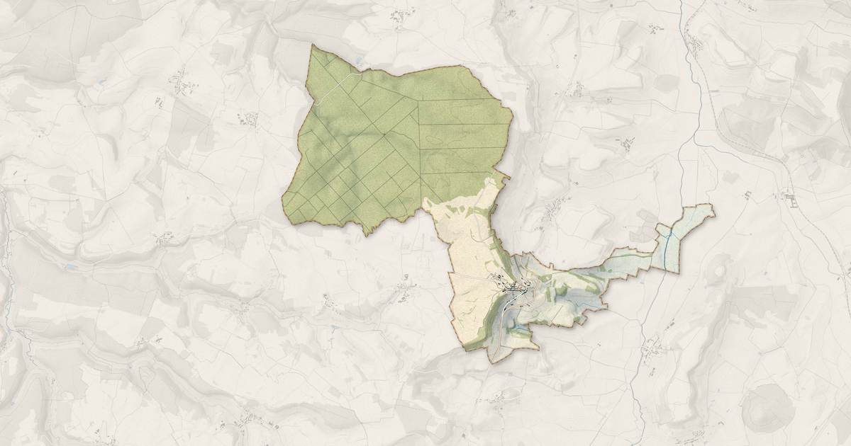 Portrait cartographique de Clefmont : relief, eau, forêts, bâti et voies, calculés à partir des données de l'IGN