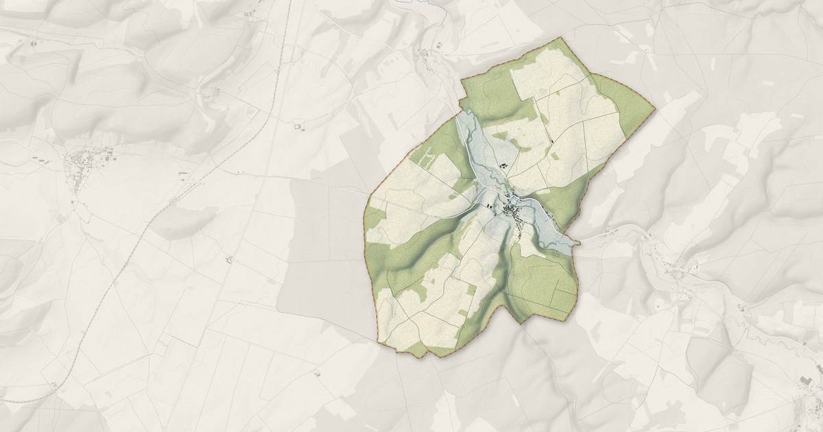 Portrait cartographique de Coupray : relief, eau, forêts, bâti et voies, calculés à partir des données de l'IGN