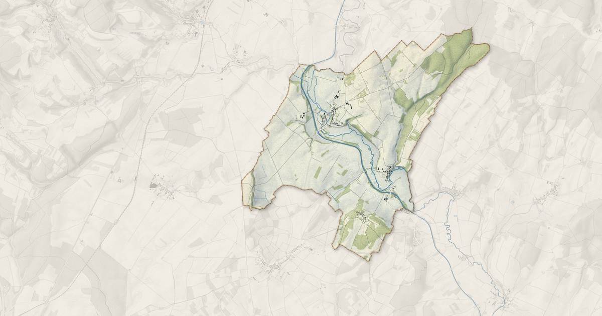Portrait cartographique de Cusey : relief, eau, forêts, bâti et voies, calculés à partir des données de l'IGN