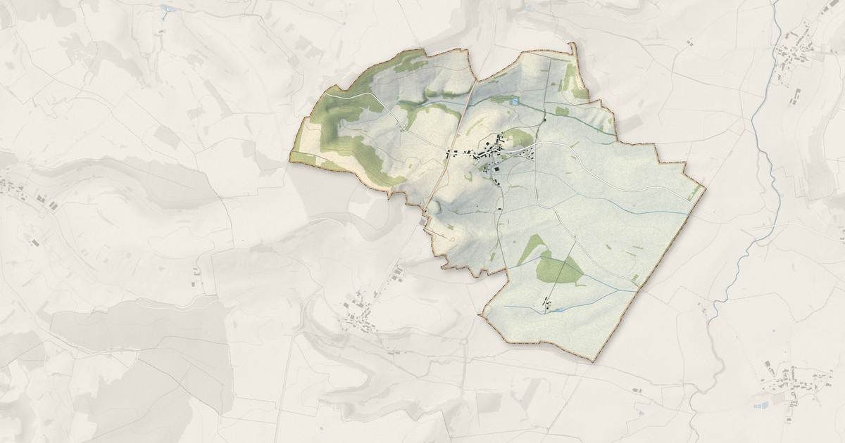 Portrait cartographique de Daillecourt : relief, eau, forêts, bâti et voies, calculés à partir des données de l'IGN