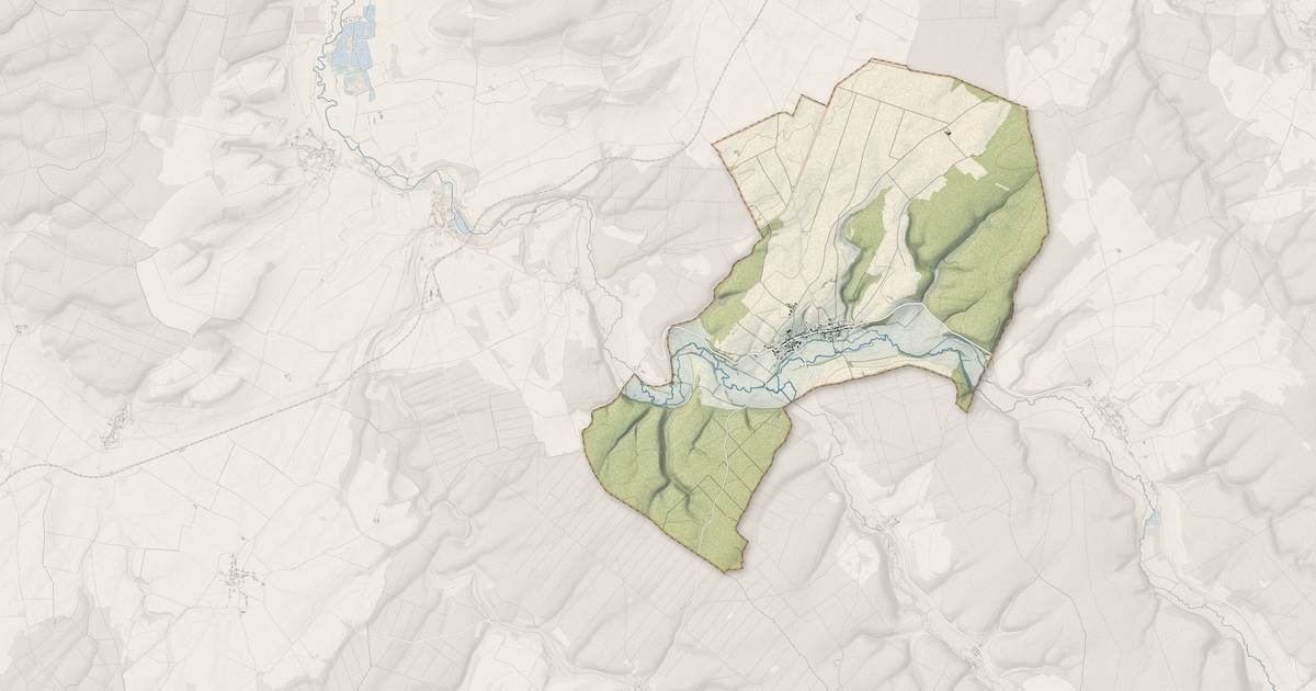 Portrait cartographique de Dancevoir : relief, eau, forêts, bâti et voies, calculés à partir des données de l'IGN