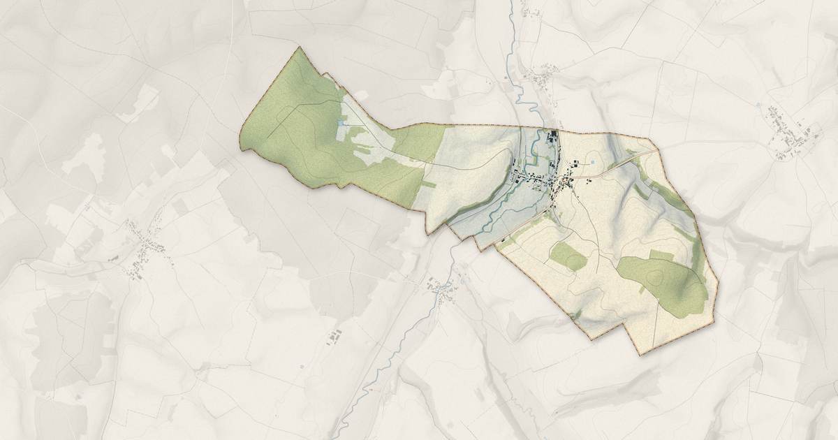 Portrait cartographique de Dommartin-le-Franc : relief, eau, forêts, bâti et voies, calculés à partir des données de l'IGN