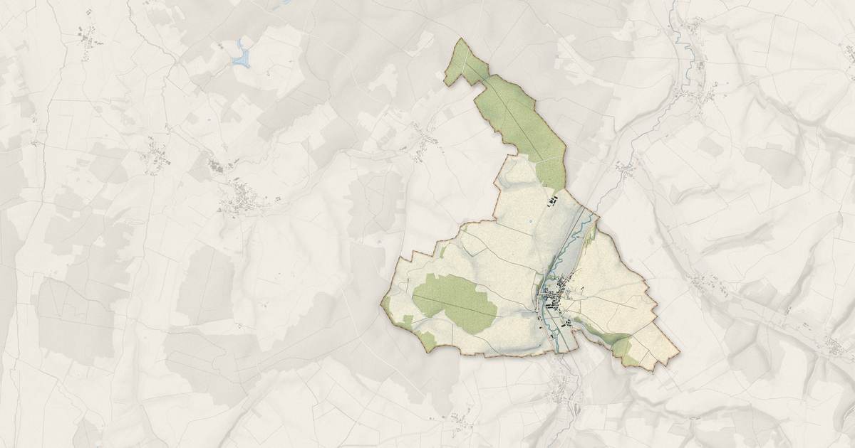 Portrait cartographique de Dommartin-le-Saint-Père : relief, eau, forêts, bâti et voies, calculés à partir des données de l'IGN