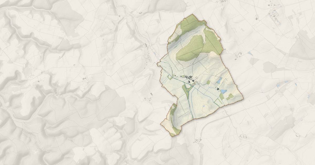 Portrait cartographique de Échenay : relief, eau, forêts, bâti et voies, calculés à partir des données de l'IGN