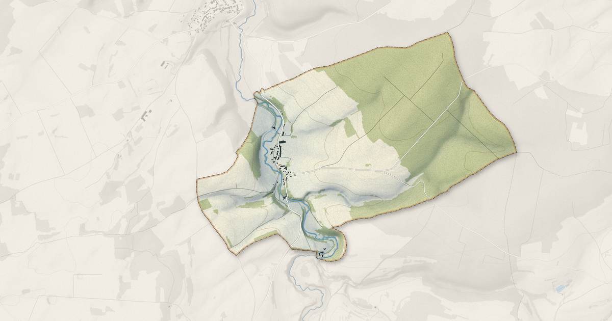 Portrait cartographique de Forcey : relief, eau, forêts, bâti et voies, calculés à partir des données de l'IGN