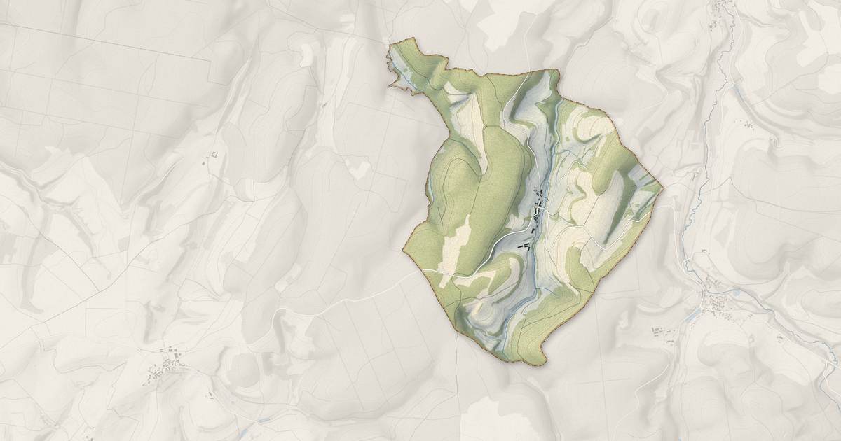 Portrait cartographique de Germaines : relief, eau, forêts, bâti et voies, calculés à partir des données de l'IGN