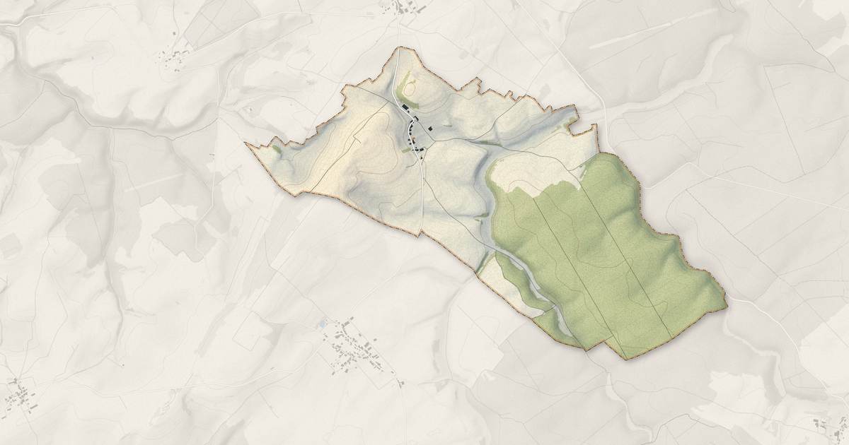 Portrait cartographique de Germisay : relief, eau, forêts, bâti et voies, calculés à partir des données de l'IGN